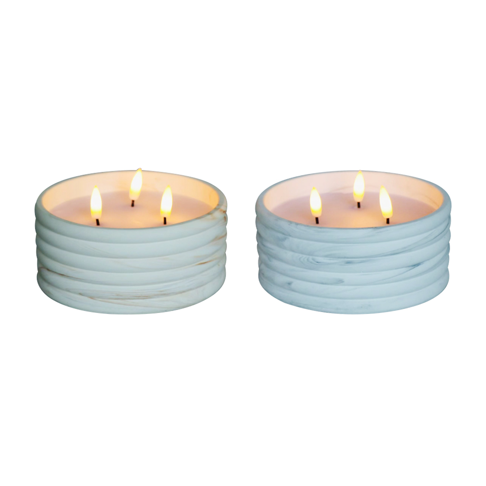 LED Cement 3D Elektronik Wick Candle untuk Dekorasi Rumah