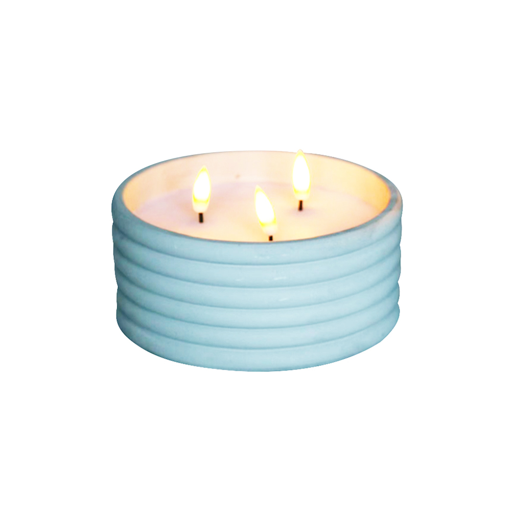 LED Cement 3D Elektronik Wick Candle untuk Dekorasi Rumah