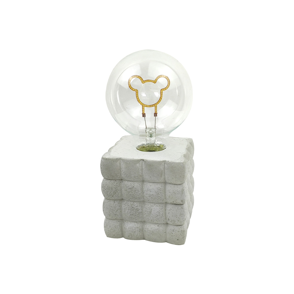 Lampu meja LED Frosted Frostured semen