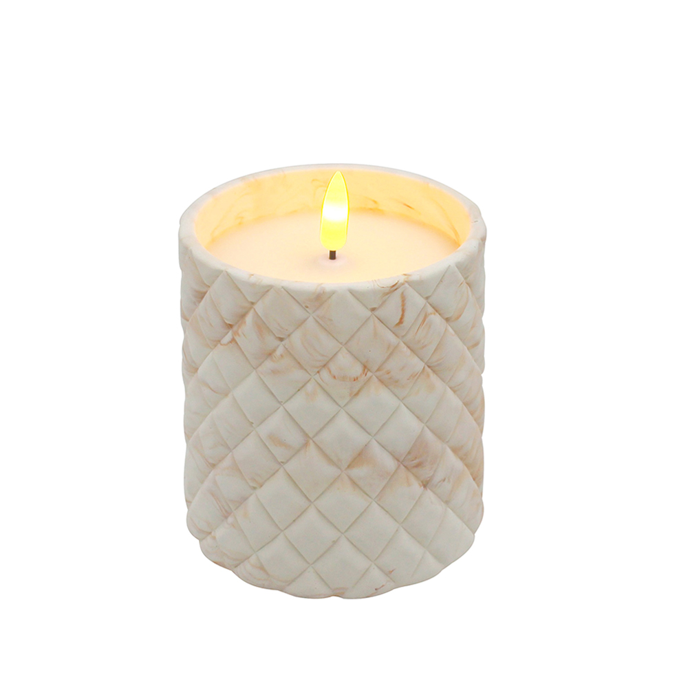 Lilin LED semen berukir tangan