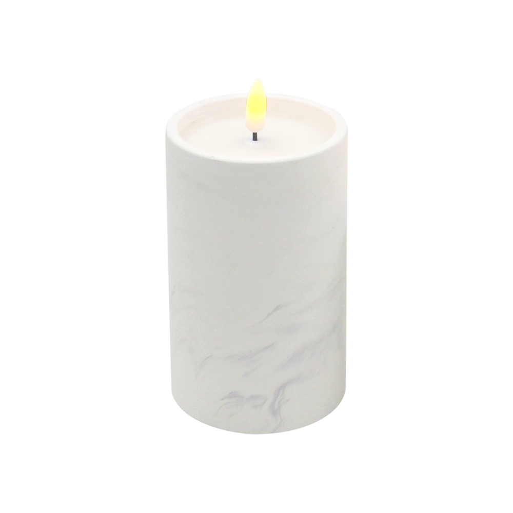 Lilin LED 3D semen marmer bermotif